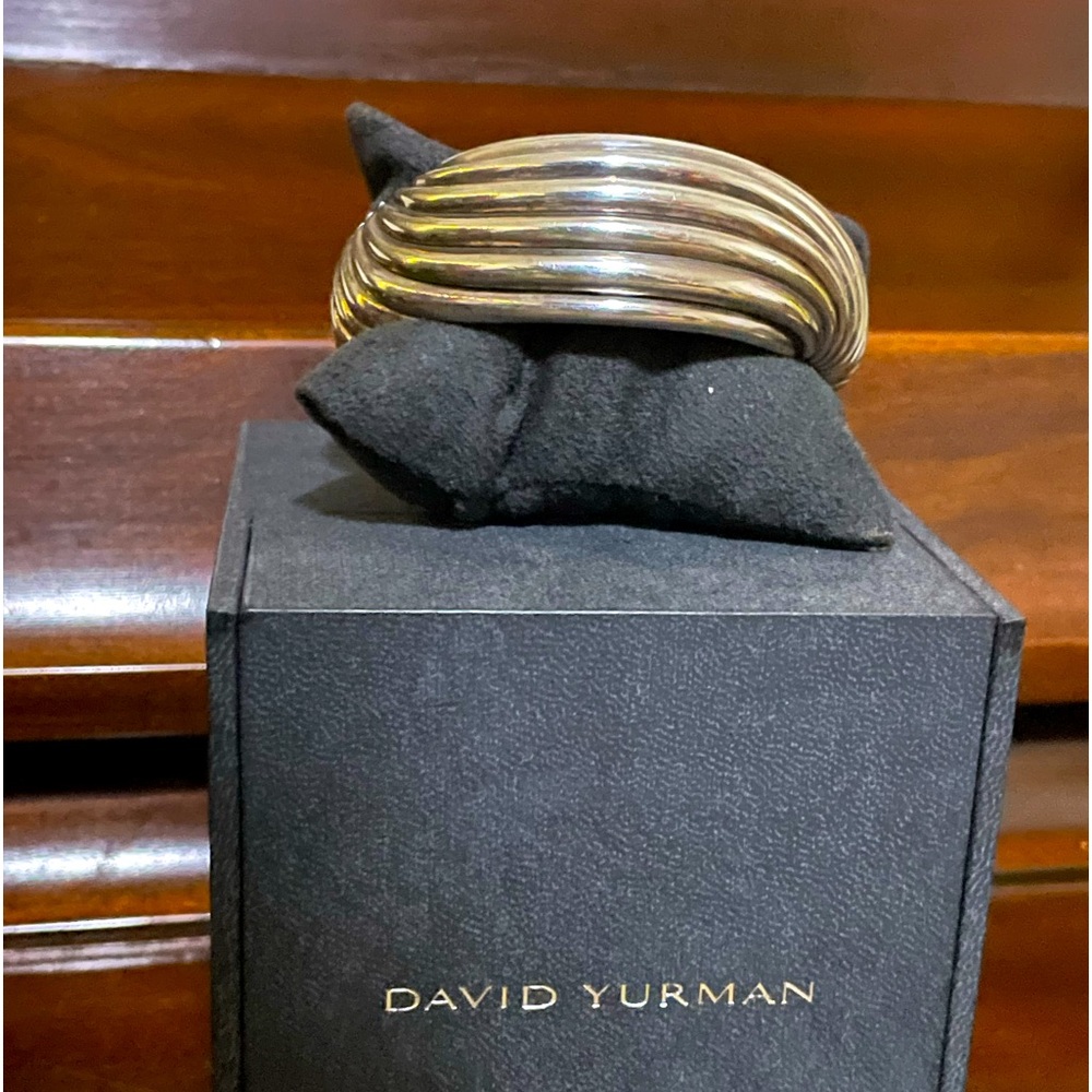 “SOLD 💸” David Yurman, “Vintage” Sterling Silver Waverly Cuff, Sz S, EEUC - Picture 1 of 3